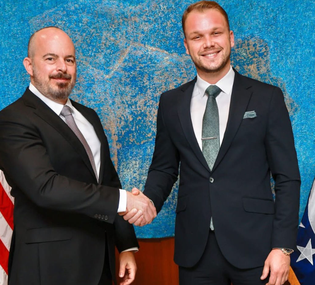 Post Conflict Republika Srpska leader Milorad Dodik with former US Vice President Mike Pence